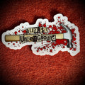 August Underground Bloody Hammer Sticker (Clear)