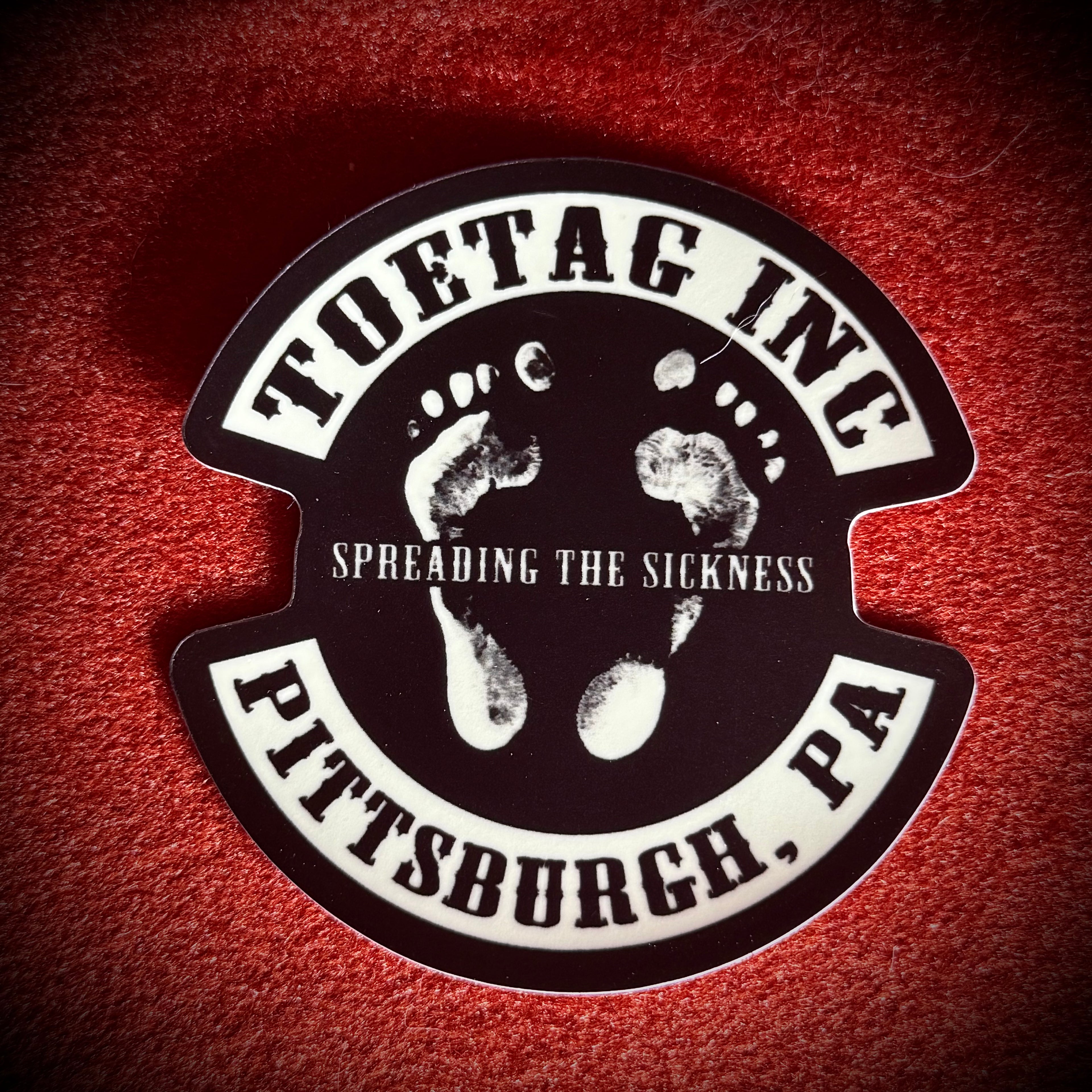 TOETAG Biker Logo Glow in the Dark Sticker