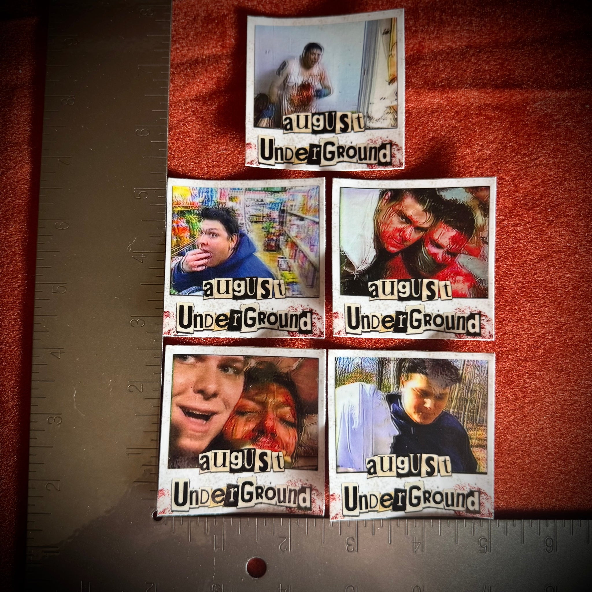 August Underground Polaroid Sticker Set