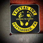 Black & Gold TOETAG Biker Logo Sticker