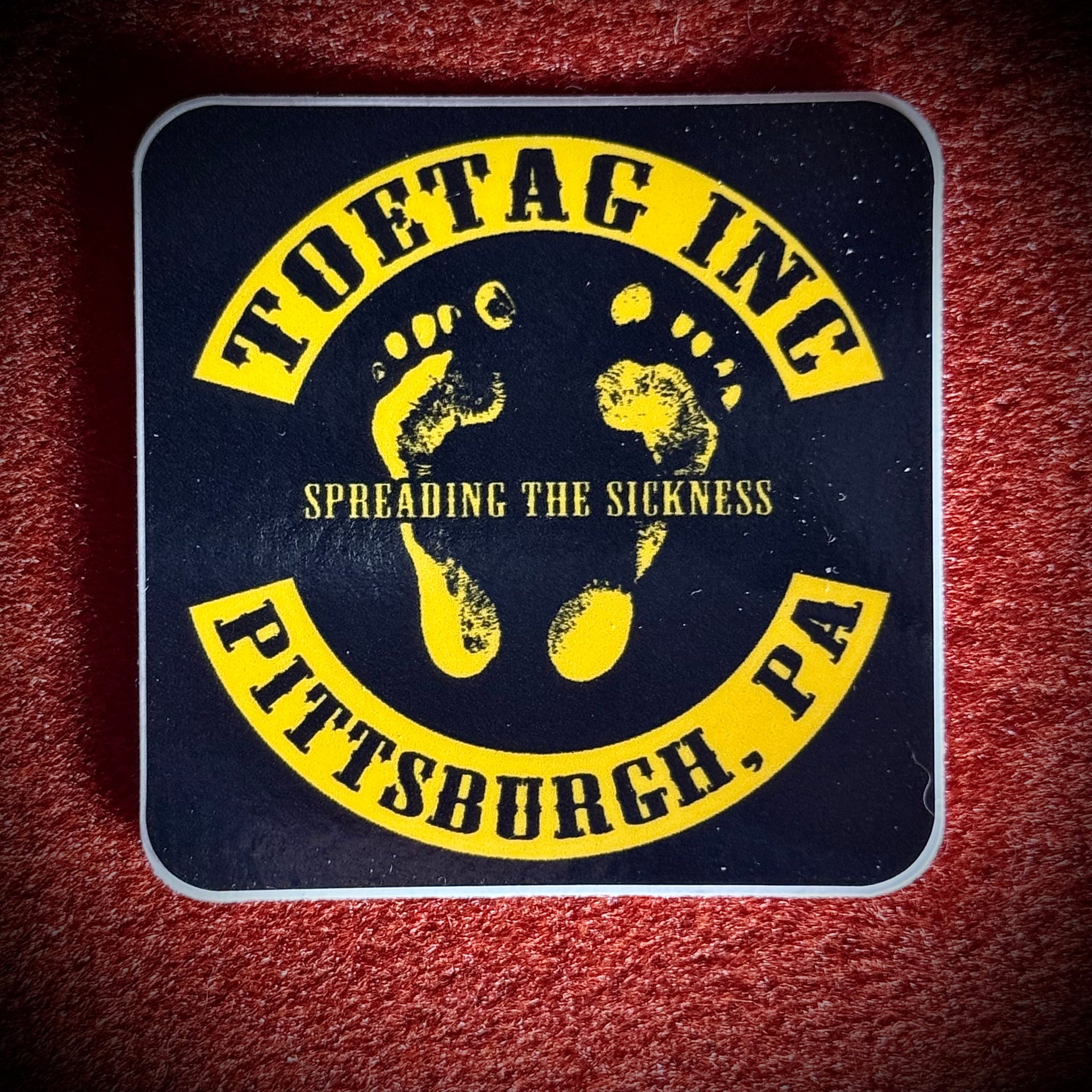 Black & Gold TOETAG Biker Logo Sticker