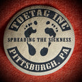 TOETAG biker faux leather patch front view